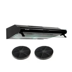 BELDEKO - Hotte Casquette / Visière 60 cm NOIR 240 m3/h 2 Filtres à charbon