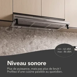 BELDEKO - Hotte Casquette / Visière 90 cm INOX 420 m3/h