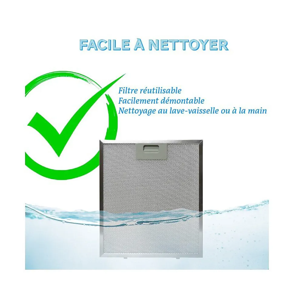 BELDEKO - Hotte casquette / Visière / Rivage 90 cm - Blanche - 200W - Double moteur - 438 m3/H