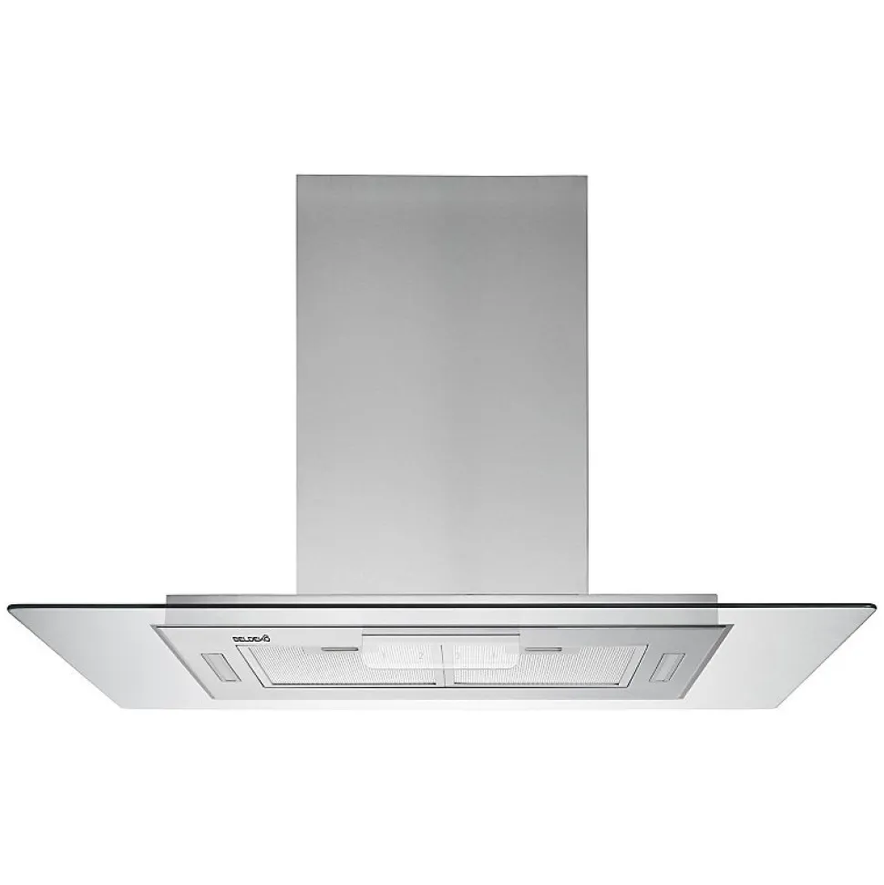 BELDEKO - Hotte îlot aspirante 90 cm INOX - Minuteur - Débit 556 m3/h - 3 vitesses - LUDIA 90 XS