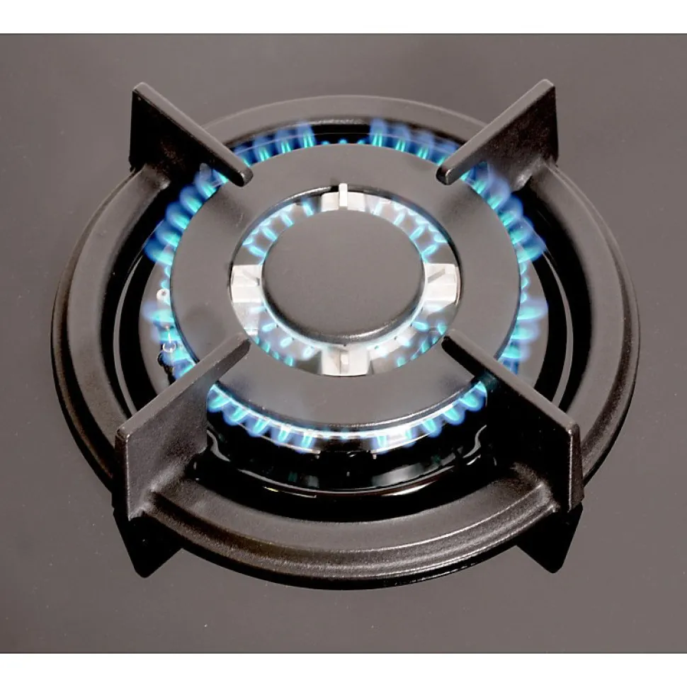 BELDEKO - Plaque de cuisson 3 ZONES VERRE NOIR - GAZ BOUTEILLE