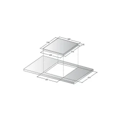 BELDEKO - Plaque de cuisson 3 ZONES VERRE NOIR - GAZ BOUTEILLE