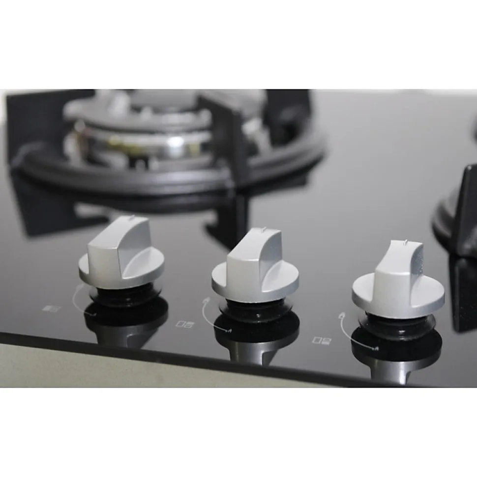 BELDEKO - Plaque de cuisson 3 ZONES VERRE NOIR - GAZ BOUTEILLE