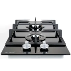BELDEKO - Plaque De Cuisson 2 ZONES / VERRE NOIR - GAZ BOUTEILLE - 4000W