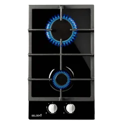 BELDEKO - Plaque De Cuisson 2 ZONES / VERRE NOIR - GAZ BOUTEILLE - 4000W