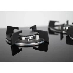 BELDEKO - Plaque de cuisson Gaz verre noir 3 zones - 5250 W - Gaz ville et bouteille - Grilles en fonte