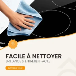 BELDEKO - Plaque de cuisson à induction Domino encastrable - 2 foyers, 3600 W - 2 boosters pour une performance compacte