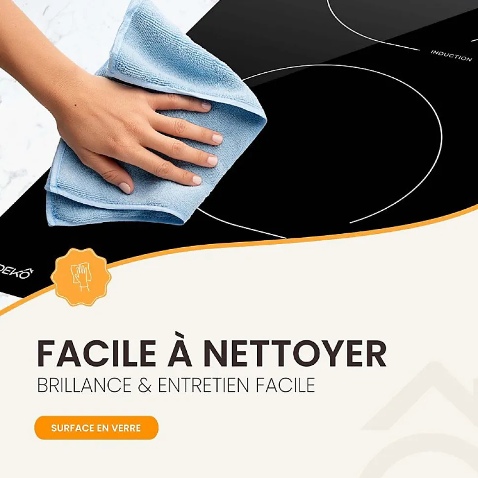 BELDEKO - Plaque de cuisson à induction Domino encastrable - 2 foyers, 3600 W - 2 boosters pour une performance compacte