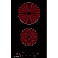 BELDEKO - Plaque Vitrocéramique 2 foyers 3000W - Minuteur, commande tactile