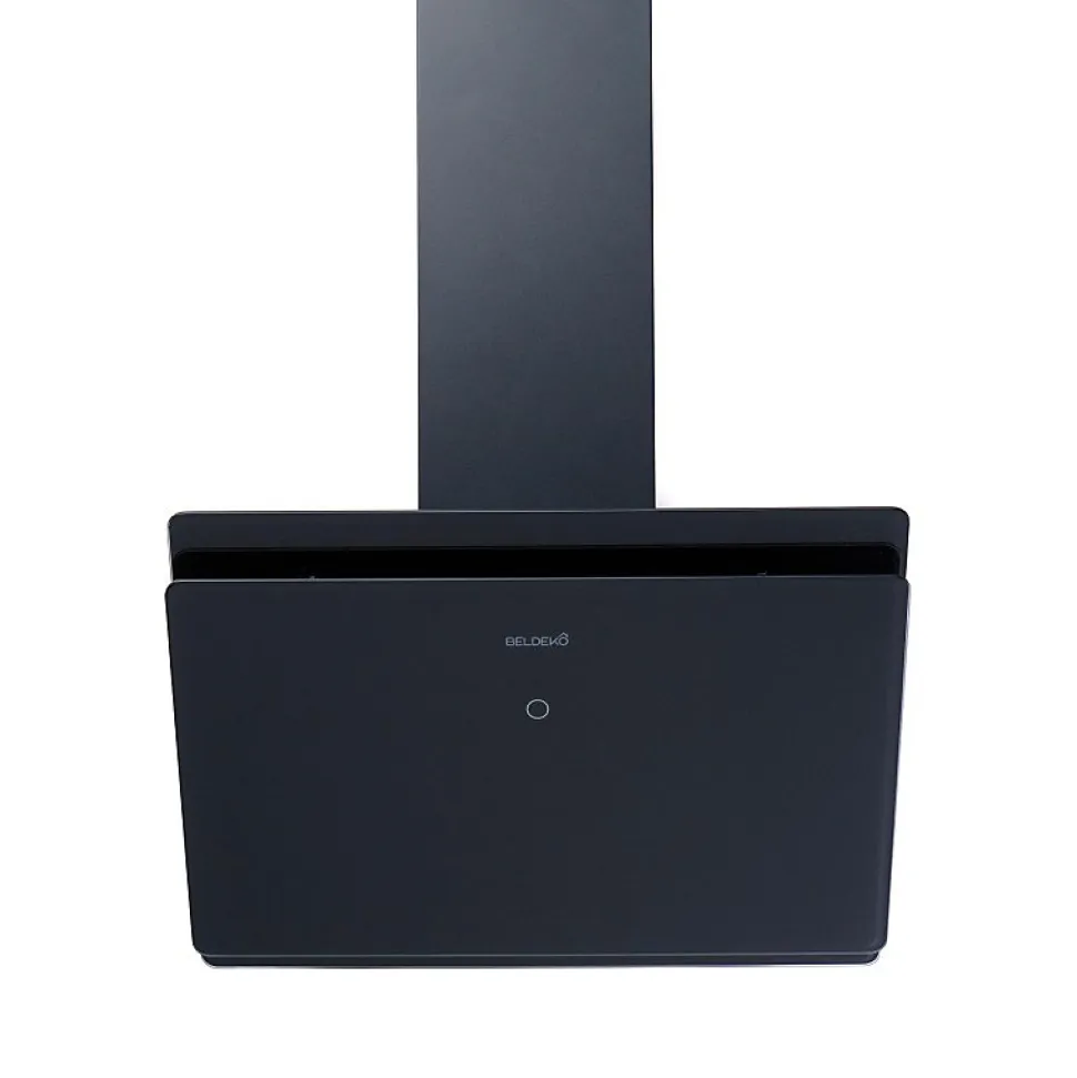 BELDEKO Hotte Inclinée NOIR 60 cm 455 m3/h - Hotte Silencieuse - Recyclage ou Evacuation