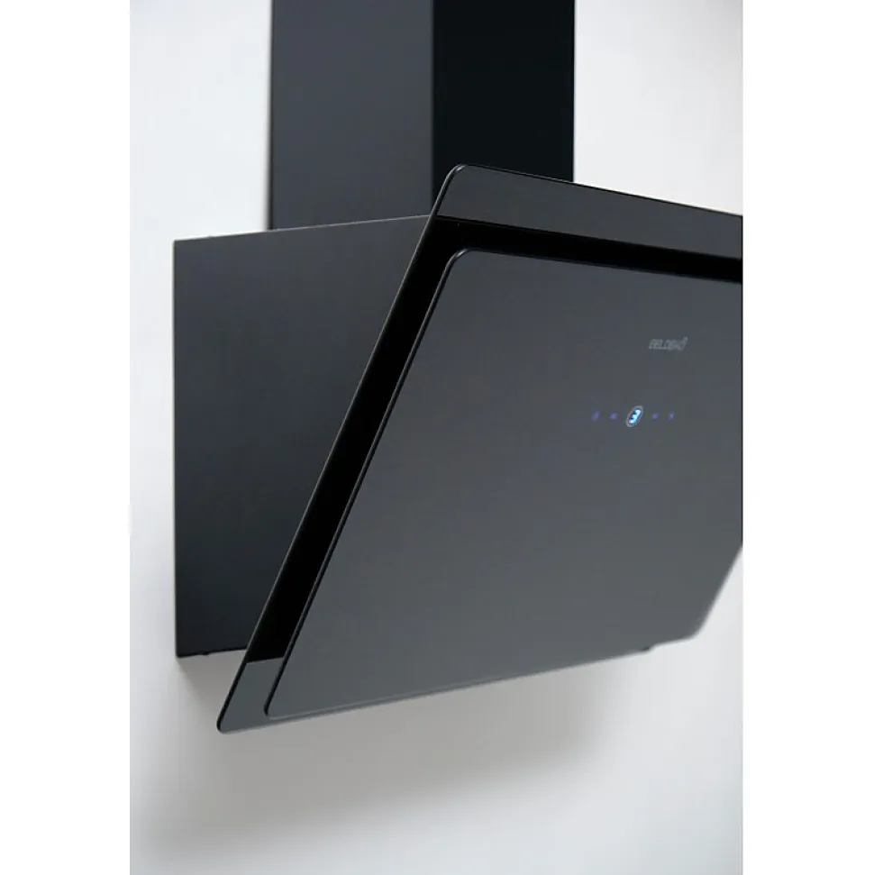 BELDEKO Hotte Inclinée NOIR 60 cm 455 m3/h - Hotte Silencieuse - Recyclage ou Evacuation