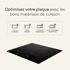 BELDEKO Plaque de Cuisson 3 foyers Induction 5800 WATTS - Grand feu de 280 mm