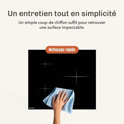 BELDEKO Plaque Induction 3 Foyers Slider avec Minuterie - Booster - 1 grand feu de 280 mm