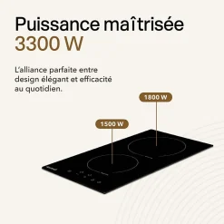 BELDEKO Plaque Induction 2 foyers avec Minuterie - 3300W