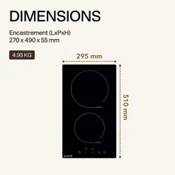 BELDEKO Plaque Induction 2 foyers avec Minuterie - 3300W