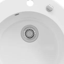 Bergström Évier Blanc 50.5x50.5cm Rond