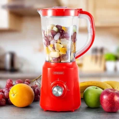 Blender 1.5l Avec 2 Lames Inox B5turbo Rouge Kitchencook