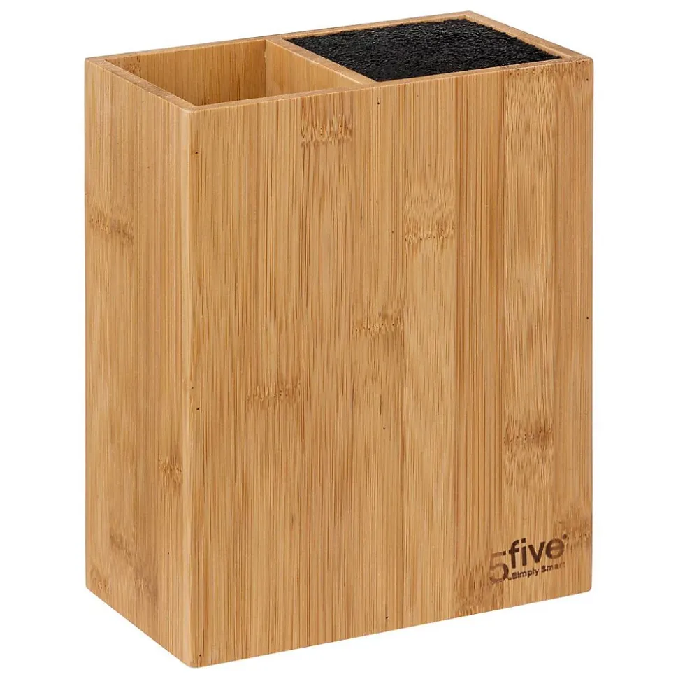 Bloc 5 couteaux & 5 ustensiles manche bambou - 5Five