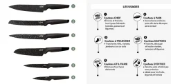 Bloc 6 Couteaux Design 