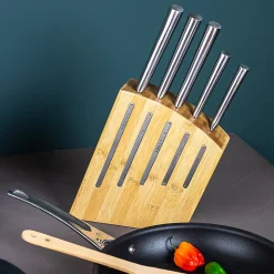 Bloc bambou avec 5 couteaux kimono Jean Dubost 18516