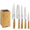 Bloc bambou de 5 couteaux de cuisine Bois clair - Essentiel par Sabatier Trompette