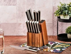 Bloc couteaux de cuisine et couteaux à steak LOKI LOVIISA - 14 pièces