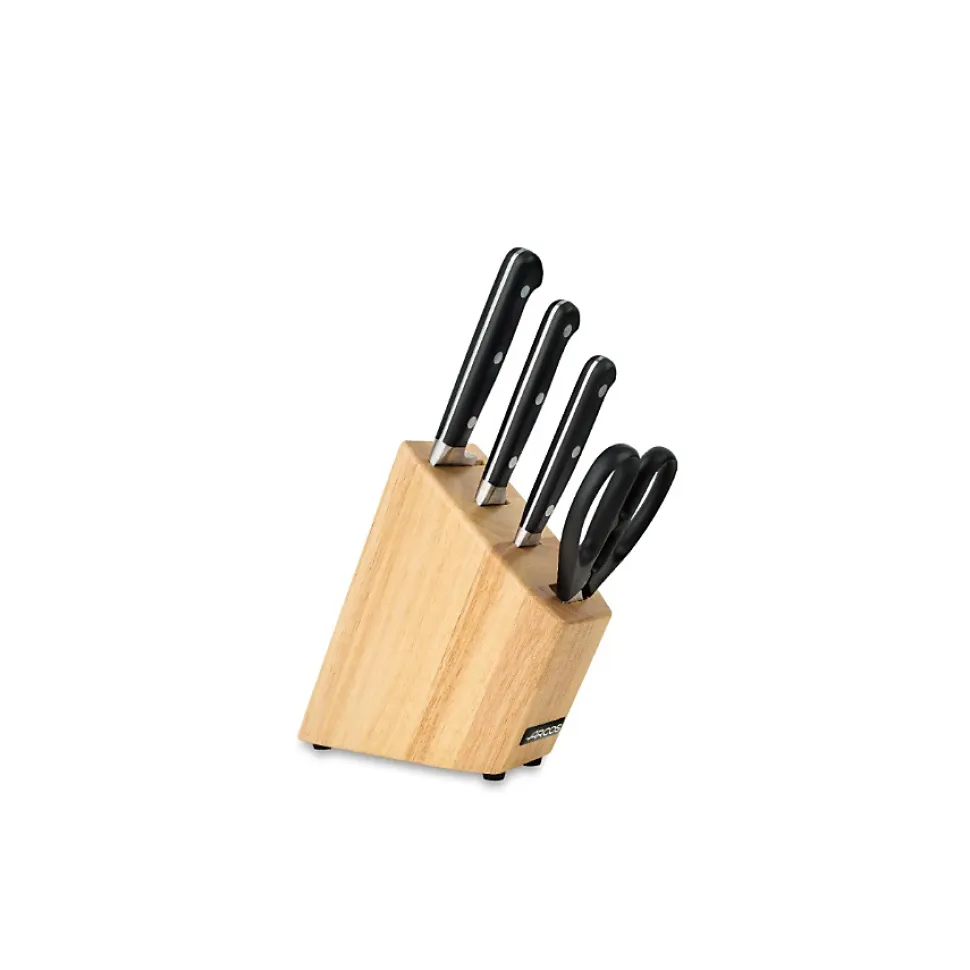 Bloc de 3 couteaux + 1 ciseaux en acier inoxydable Arcos 228700 opéra