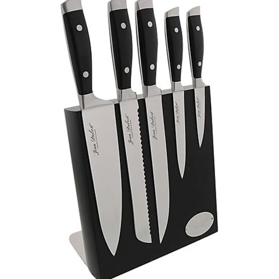 Bloc de 5 couteaux aimanté massif inox Jean Dubost DM021220X70055 massif