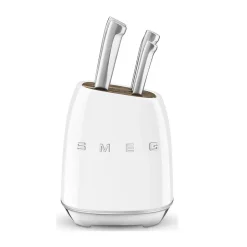 Bloc de 6 couteaux blanc Smeg KBSF02WH