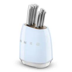 Bloc de 6 couteaux bleu Smeg KBSF02PB