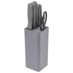 Bloc de 5 couteaux et ciseau Néo gris - Gris clair- 5five