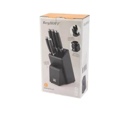 Bloc de 5 couteaux lames inox Berghoff 3950358 leo - graphite