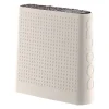 Bloc de couteau universel blanc avec insert en brosse