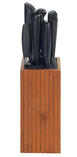 Bloc de rangement pour couteaux en bambou avec insert en poils Wenko