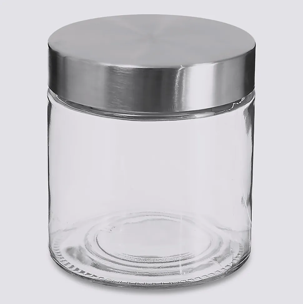 Bocal couvercle en inox 750ml Nixo 5Five en verre transparent