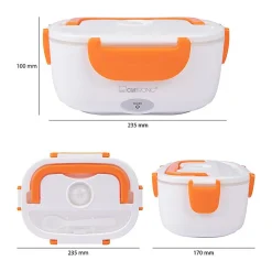 Boite à déjeuner chauffante électrique 220V Clatronic LB 3719 Blanc/orange
