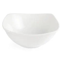 Bol carré à bords ondulés blancs Olympia 180(L)mm - Vendus par 12