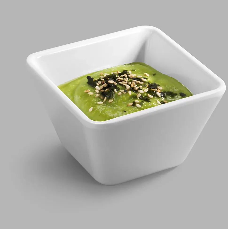 Bol Carré Blanc à Sauce en Mélamine 7 à 30 cm - Pujadas - Blanc - l30- L0.1- P30- h4- Mélaminé