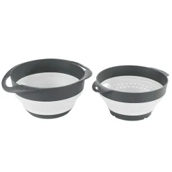 Bol et Passoire 2 en 1 - Gris et blanc