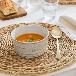 Bol inscription Soup Cereal blanc 50cl - Atmosphera