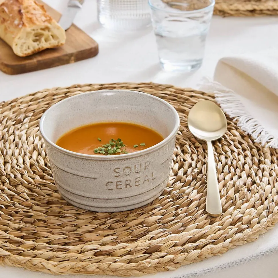 Bol inscription Soup Cereal blanc 50cl - Atmosphera