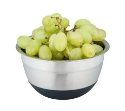 Bol rond en inox et silicone noir Aru 0,6 L