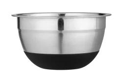 Bol rond en inox et silicone noir Aru 0,6 L