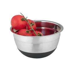 Bol rond en inox et silicone noir Aru 0,6 L