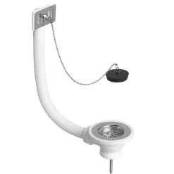 Bonde à bouchon pour évier 60mm avec trop-plein Wirquin