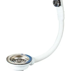 Bonde à panier avec trop plein, plateau chromé Diamètre 114 - Nicoll