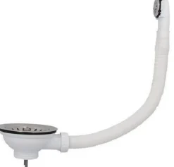 Bonde à panier avec trop plein, plateau chromé Diamètre 114 - Nicoll