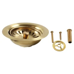 Bonde à panier doré pour évier 80 mm Waste Basket