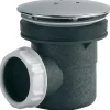 Bonde de receveur à capot métal rond 90mm pour douche D60 sortie horizontale - VALENTIN - 00 566000 000 00