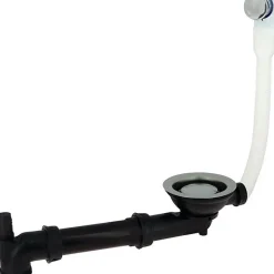 Bonde d'évier à panier - NICOLL - Diamètre90mm - Matières recyclées - Tubulure gain de place